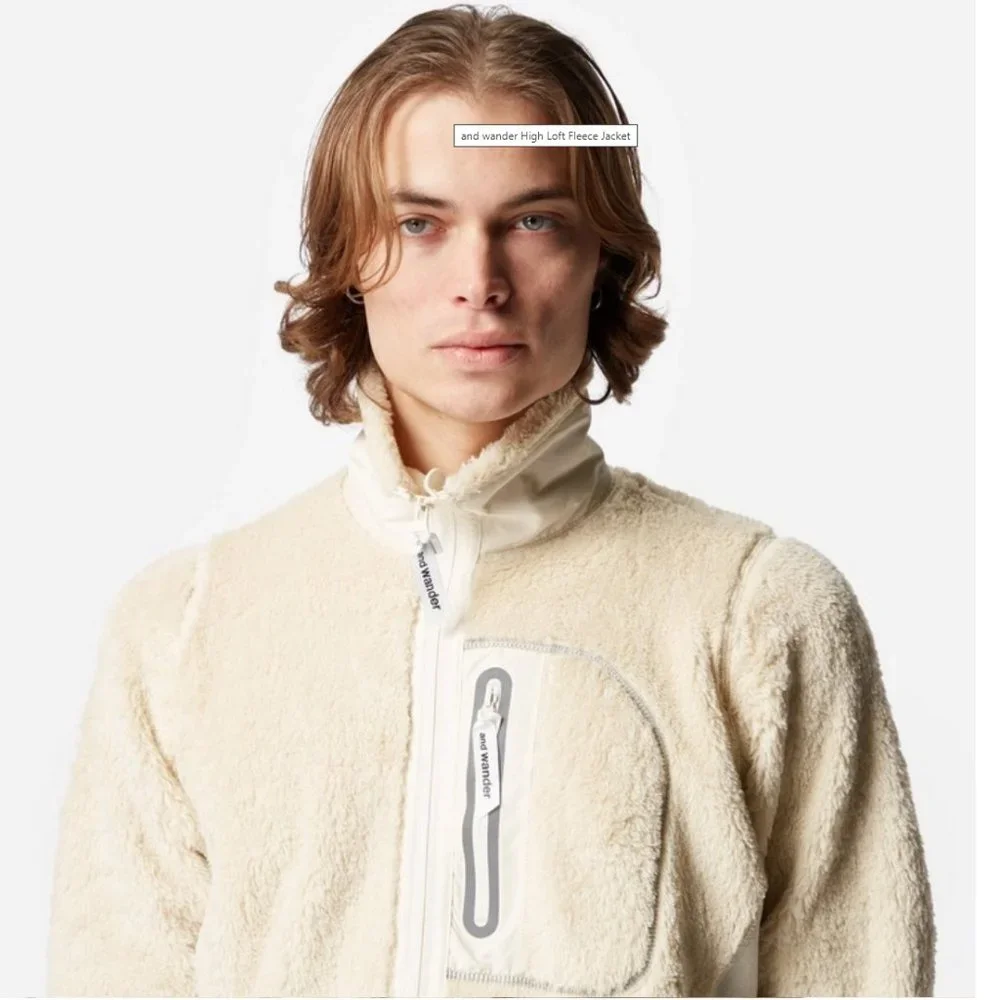 $455! NWT RARE Men's and wander High Loft Fleece Polartec Jacket - Beige - L - Picture 3 of 5